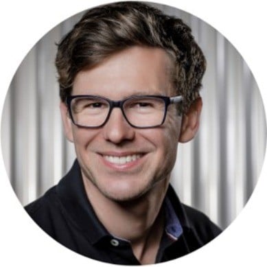 Julian Sube, one of the co-founders of Skysquitter. He is smiling to camera.